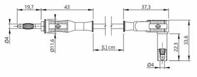 PJP 2042 12A Test Lead Dimensions